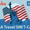 USA travel sim card three hongkong 8gb 30 days