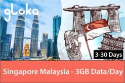 Singapore Malaysia travel sim card 3gb/day gloka