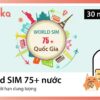 Sim du lịch quốc tế 75+ nước Gloka 30 ngày