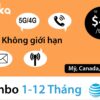 Sim định cư AT&T 4G không giới hạn gói $65