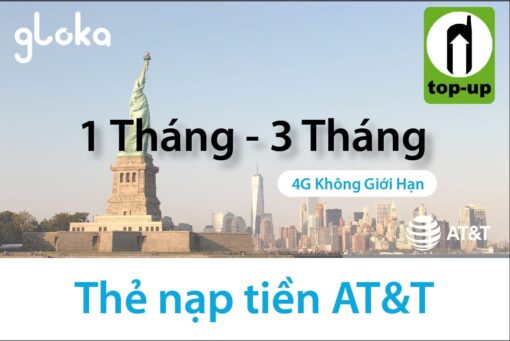 Thẻ nạp tiền sim AT&T gói 4G không giới hạn